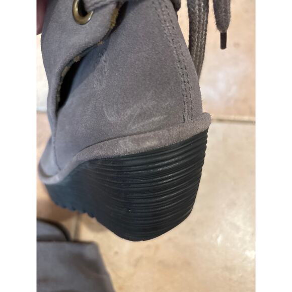 Fly London grey wedge boots size 37 - Picture 6 of 8